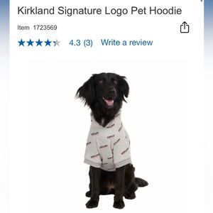 Kirkland Signature Logo Pet Hoodie - Large
